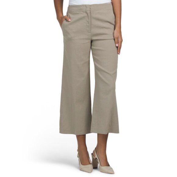 THEORY Soft taupe Linen Blend Clean Terena C Good Pants - Picture 1 of 2